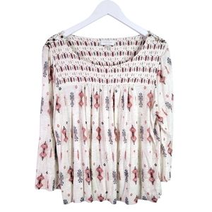 Lucky Brand | Tribal Aztec Pattern Blouse | Size Large